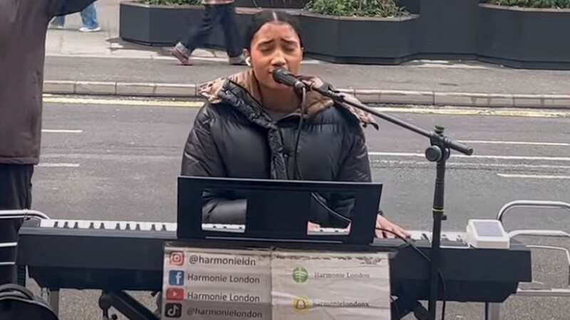 Harmonie London was stopped from performing gospel songs on Oxford Street in London (Image: Harmonie London/Youtube)