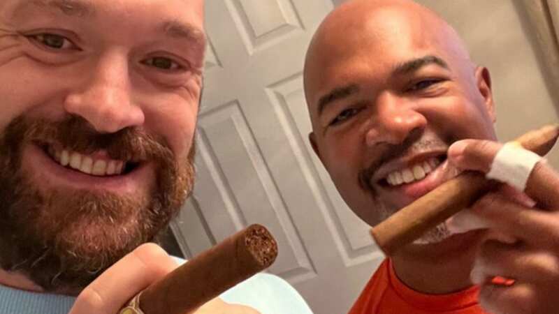 Tyson Fury poses with cigar just weeks before Oleksandr Usyk undisputed fight