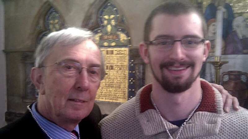 Peter Farquhar and Benjamin Field at their betrothal ceremony (Image: PA)