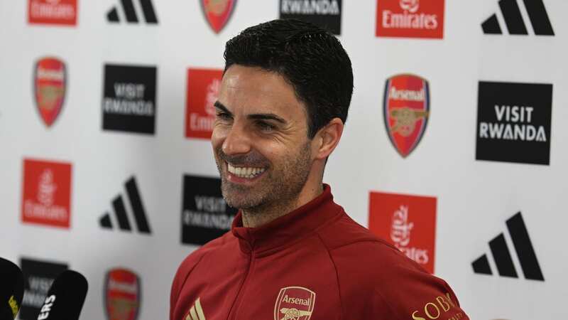 Mikel Arteta was all smiles while discussing Oleksandr Zinchenko