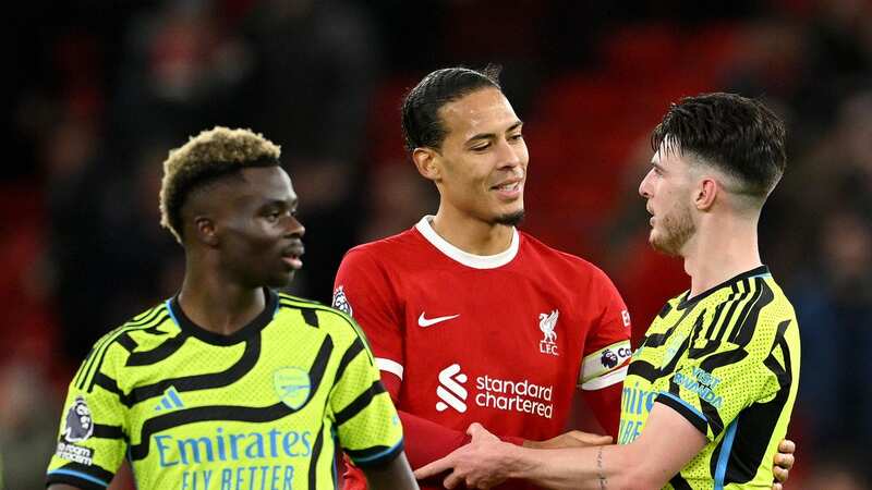 Arsenal and Liverpool players after their Premier League draw in December (Image: Getty Images)