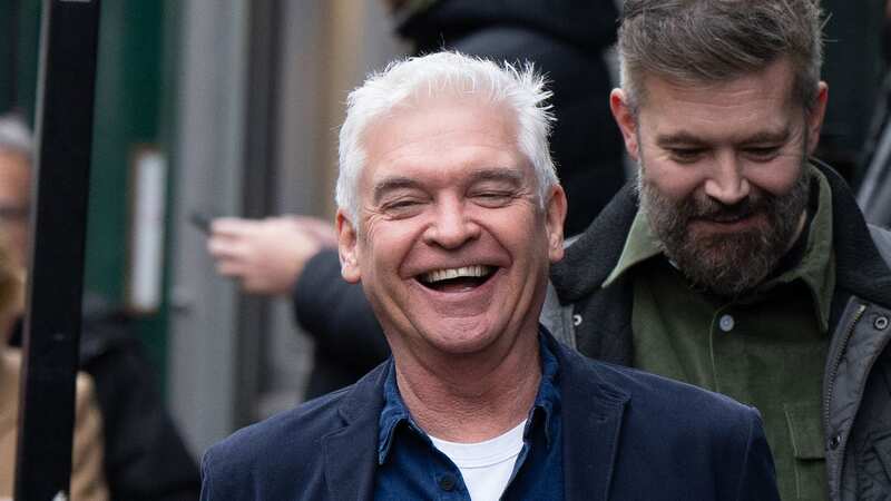 Phillip Schofield was spotted out in London with some pals amid news of his This Morning replacement (Image: SplashNews.com)