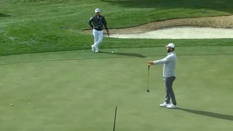 Jon Rahm was left frustrated after a missed putt at LIV Golf Las Vegas (Image: LIV Golf)