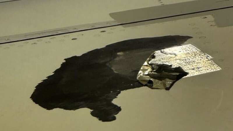 A passenger on board a flight was left horrified when he looked out of the window (Image: David Parker / SWNS)