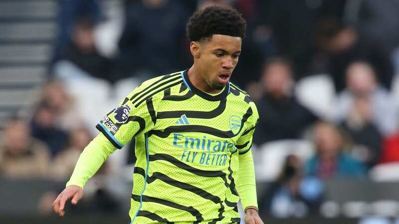Ethan Nwaneri came on for his second Arsenal appearance at West Ham (Image: Sebastian Frej/MB Media)