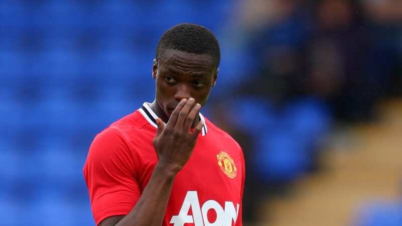 John Cofie in a Manchester United shirt (Image: Corbis via Getty Images)