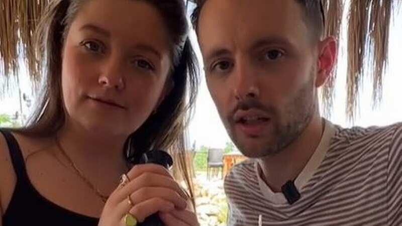 Chelsea and James tested the strength of the drinks (Image: @cheapholidayexpert/TikTok)