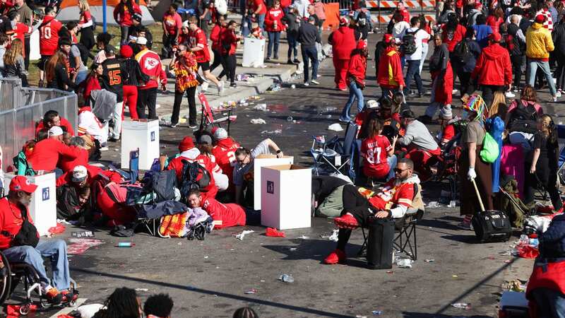 Videos on social media show people running and ducking for cover, as 8 kids were shot during the tragedy (Image: Getty Images)