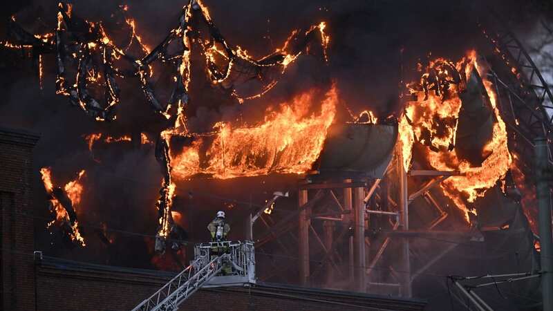 A huge fire on Monday destroyed a large part of the Oceana water park (Image: Björn Larsson Rosvall/TT/EPA-EFE/REX/Shutterstock)