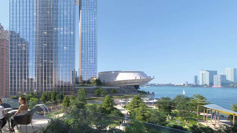 Two skyscrapers joined by daring cantilevered ‘skybridge’ to soar over New York (Image: Bjarke Ingels Group)