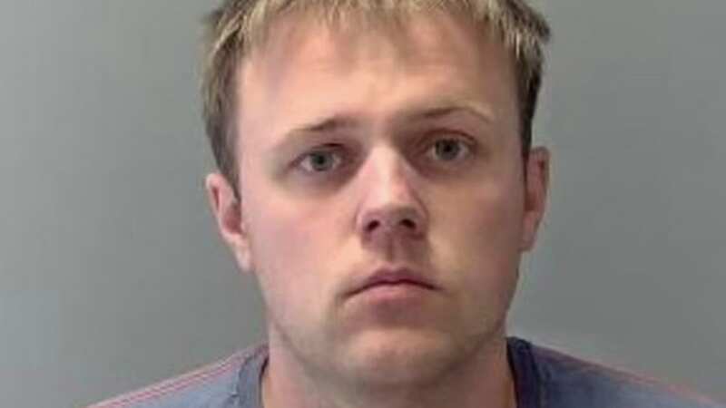 Adam Andrews has been jailed after he violently shook a month-old baby and left him blind and completely paralysed (Image: Suffolk Police / SWNS)