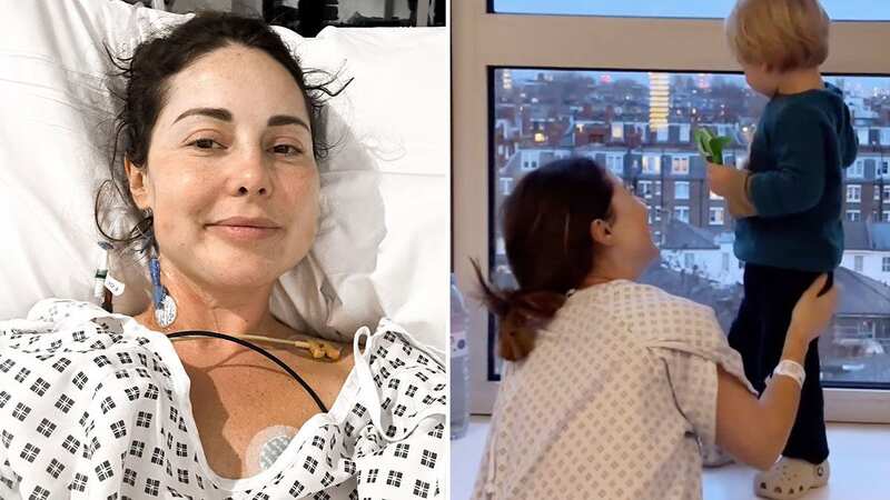 Louise Thompson shares son