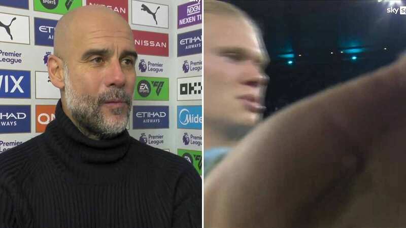 Guardiola makes Haaland promise after furious Man City star pushes away camera