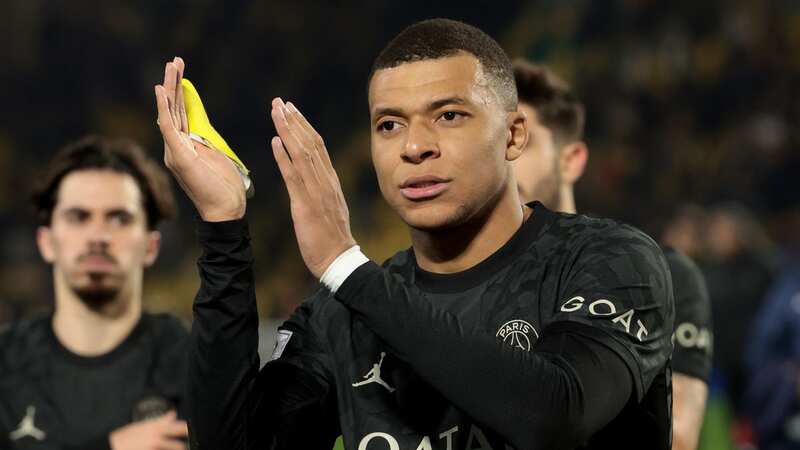 Kylian Mbappe reacts after scoring during the Ligue 1 Uber Eats match between FC Nantes and Paris Saint-Germain (Image: Aurelien Meunier)