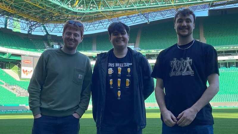 Jack Manifold with pals Harvey Reddington and Leo Warburton (Image: Jack Manifold)