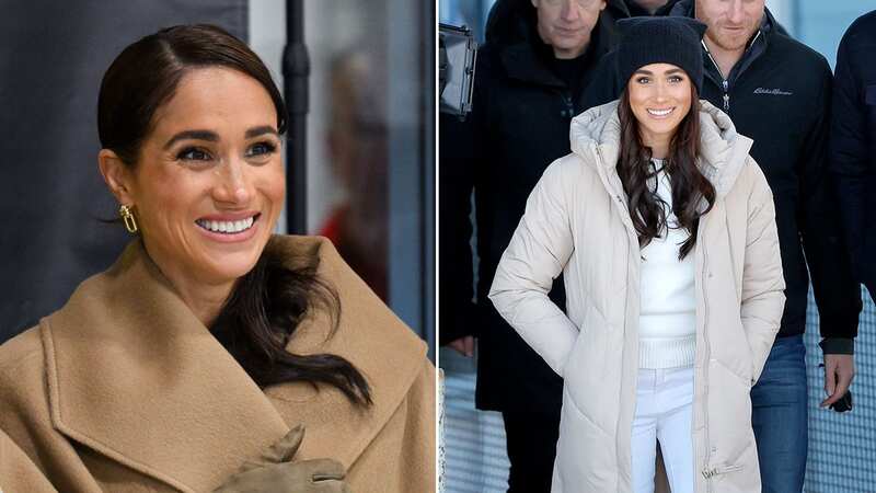 Meghan wrapped up warm in the expensive attire