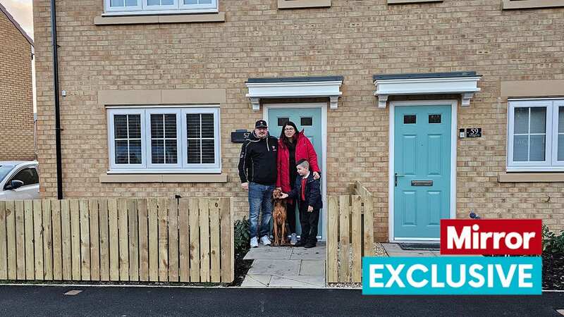 Alex and Diana Major with son Dennis and dog Mellow (Image: Lucky North)