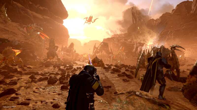 Helldivers 2 has received an update to its player cap, so that more people can help stop the Terminid menace (Image: Arrowhead Game Studios)