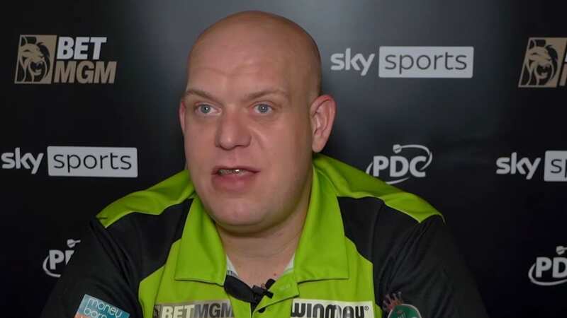 Michael van Gerwen has played down talk of a rivalry with Luke Littler (Image: YouTube/Online Darts)