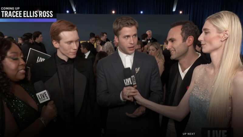 The Crown stars in painfully awkward red carpet interview after host