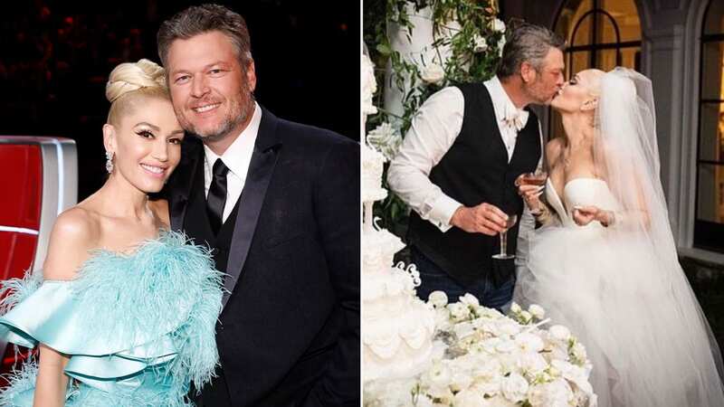 Gwen Stefani and Blake Shelton on their wedding day in 2021 (Image: Instagram/ Blake Shelton)
