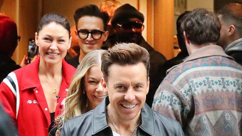 Will.i.am, Danny Jones, Tom Fletcher and LeAnn Rimes joined host Emma Willis on a trip to Greggs (Image: Eamonn and James Clarke)