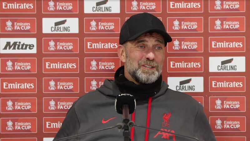 Jurgen Klopp speaking at a press conference after his side