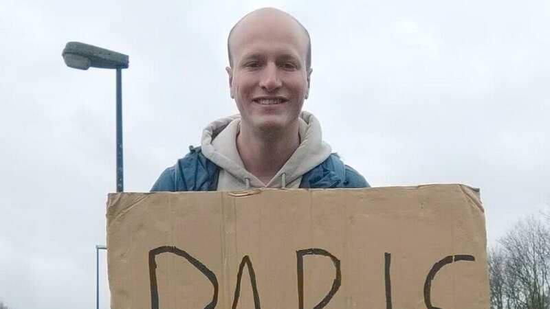 Timo De Jong trying to get a ride to Paris (Image: No credit)