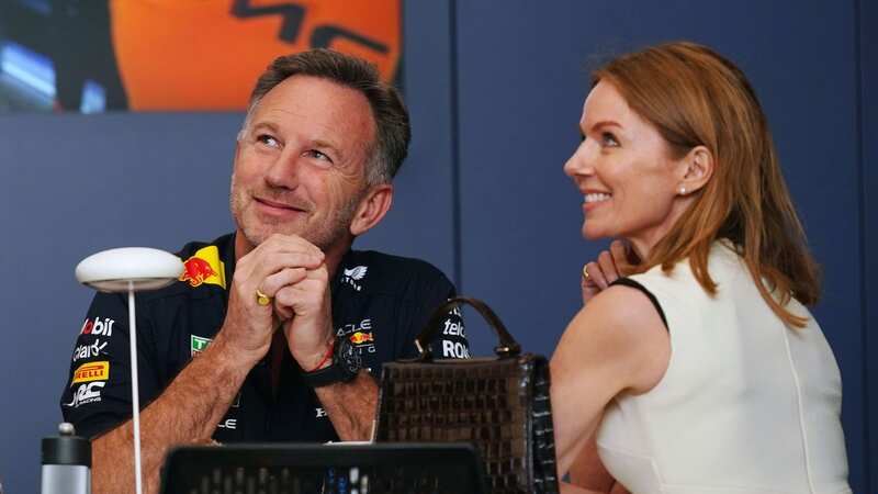 Christian and Geri Horner before the Bahrain Grand Prix at the Bahrain International Circuit, Sakhir. (Image: 2024 PA Media, All Rights Reserved)