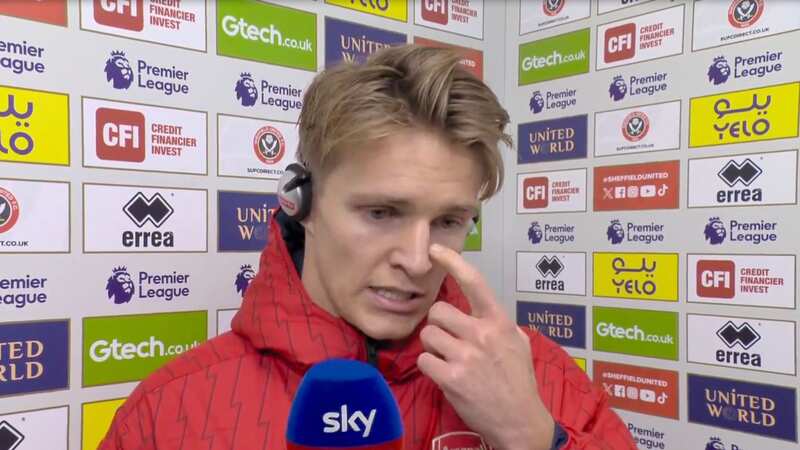 Jamie Carragher quizzed Martin Odegaard (Image: Sky Sports)