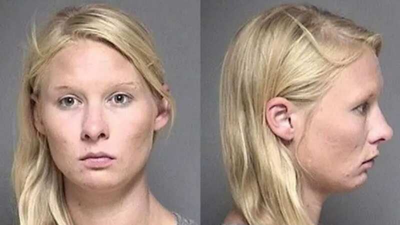Prosecutors are alleging that Samantha Jo Petersen was behind the wheel when a car rear-ended the carriage - even though her twin Sarah Petersen claimed she was driving (Image: Olmsted County Sheriffs Office)