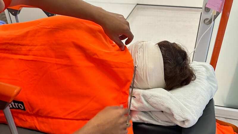 Medics remove harpoon embedded in fisherman