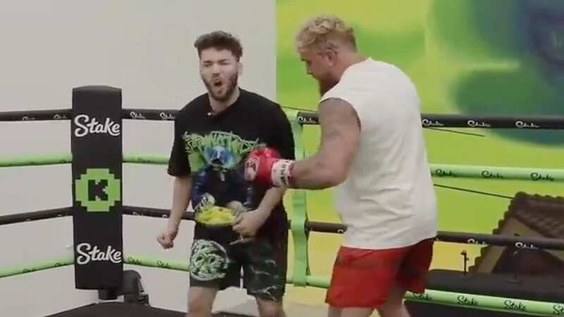 Jake Paul took a shot at streamer Adin Ross which left him on his knees (Image: Twitter/X)