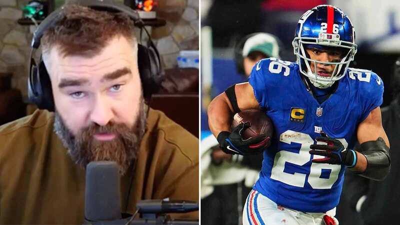 Jason Kelce is upset that the Eagles have signed a star like Saquon Barkley immediately after his retirement (Image: newheightshow/Twitter)