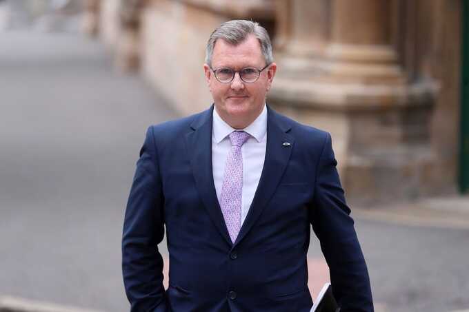 Northern Irish DUP party leader Donaldson steps down after police charges