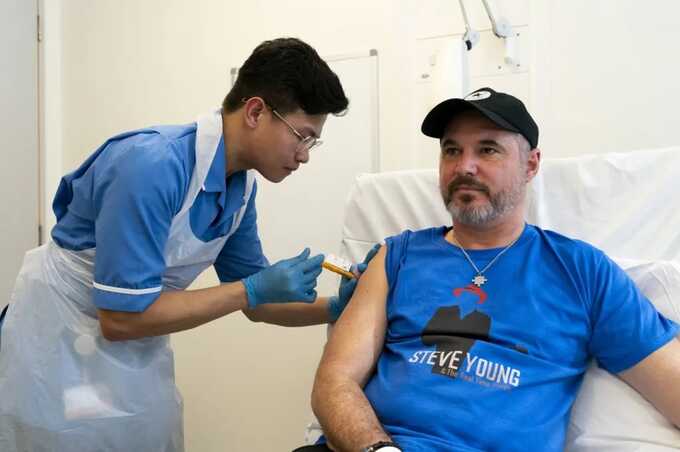A British man has undergone testing for the first personalized melanoma vaccine