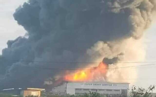 Dozens instructed to evacuate immediately following large fire near retail park