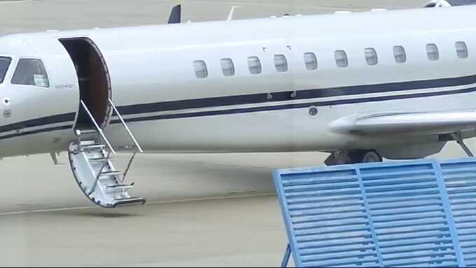England WAGS arrive in Germany on separate private jets in ridiculously lavish display