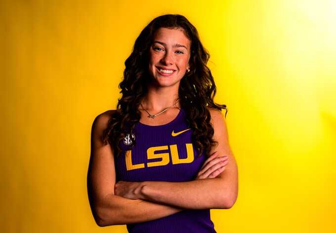 Dillon Reidenauer, 18, a freshman pole vaulter, was killed in a car crash on the LSU campus on Wednesday, Feb. 26, 2025. Reagan Cotten/Courtesy of LSU Athletics