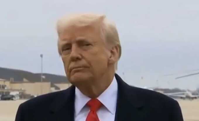 Trump was accidentally hit in the face by a microphone