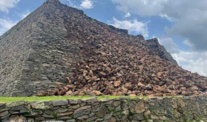 Rains after drought destroyed pyramid in Mexico
