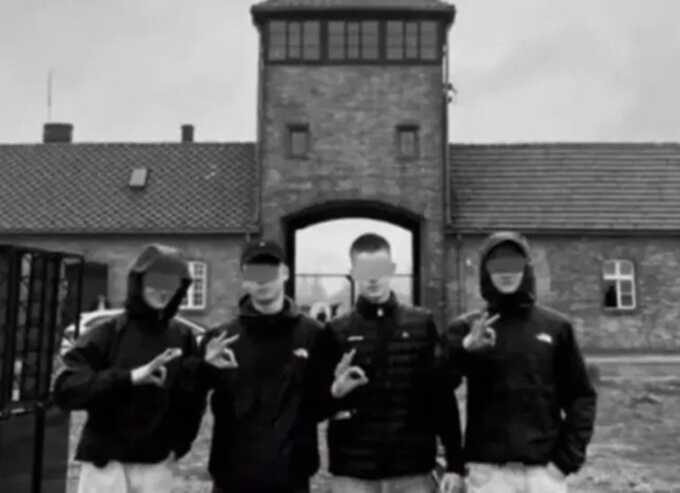 The teenagers made the ‘OK’ sign, which has been adopted by white supremacists (Picture: Instagram)