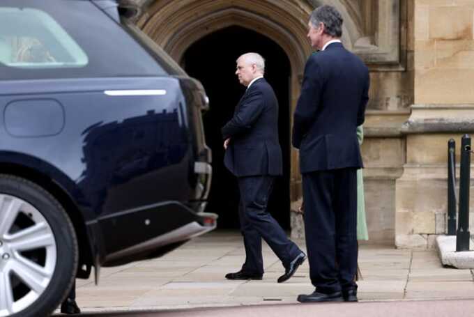 Prince Andrew makes discreet appearance at royal Easter service in Windsor