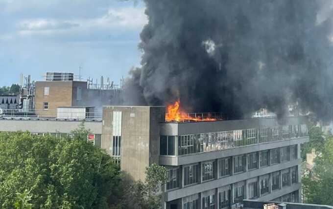 Black smoke over Bristol as fire breaks out at city’s maternity hospital
