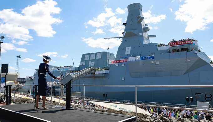 HMS Glasgow christened by Princess Kate in BAE Systems shipyard ceremony