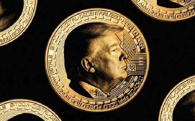 Trump’s image on a meme coin. Pic: finance.yahoo.com