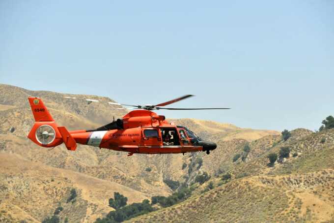 The Coast Guard said on X that a Jayhawk helicopter, a fixed-wing aircraft, a cutter and two small boats were dispatched to search for survivors. It was later confirmed that all six passengers died. (Getty Images)