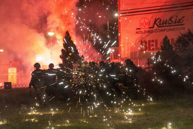 Serbian police fire tear gas as anti-Vucic protests erupt across major cities