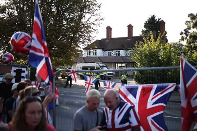 Mass protests planned across Britain against housing migrants in hotels