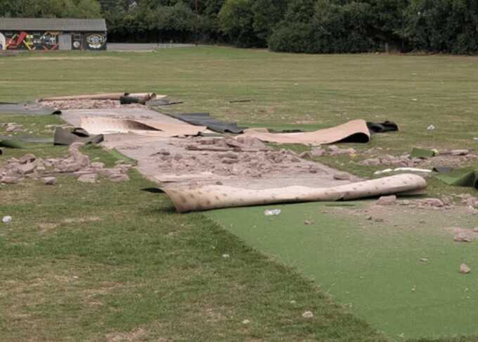 Vandals destroy cricket pitch in South London, sparking community outrage